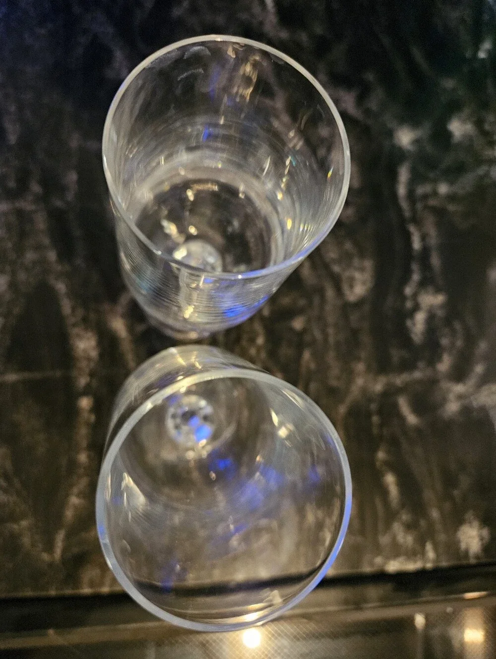 Vintage Bohemia Claudia Crystal Champagne Flutes - Set of 2 - Faceted Ball Stem